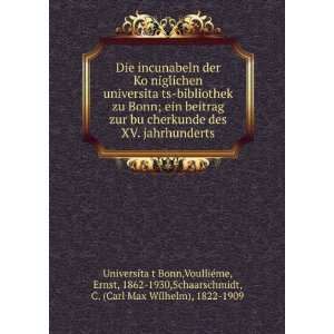   Carl Max Wilhelm), 1822 1909 UniversitaÌ?t Bonn Books