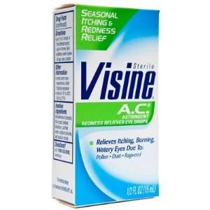  Visine  Eye Drops Redness Reliever, A.C., .5oz Health 