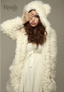 New Women Winter Fashion Teddy Bear Ears Even Princess Cute Furry Coat 