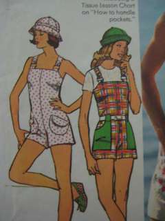VTG Simplicity 5631 OVERALL SHORTS Sewing Pattern Women  