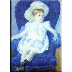   Blue Chair 21x30 Streched Canvas Art by Cassatt, Mary,