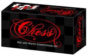   Red & White Competition Chess Set by XI Media