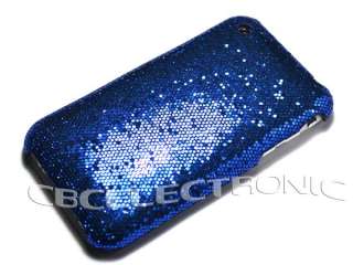 New Dark Blue Bling hard case cover for iphone 3g 3gs  