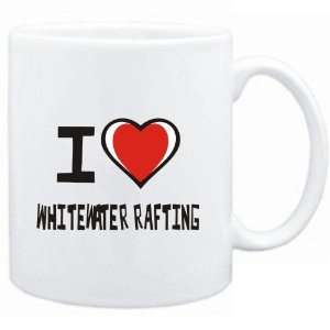 Mug White I love Whitewater Rafting  Sports