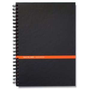  Whitelines Hard Wire Notebook A4, Squared, Black (WL67 