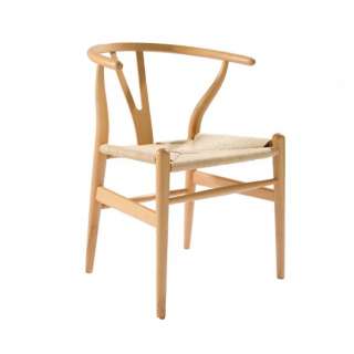 Mid Century Modern Hans Wegner Wishbone Chair Replica Natural, Dark 