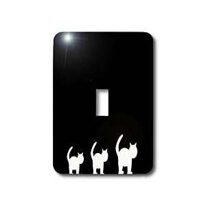 Beverly Turner Halloween Design   White Cats   Light Switch Covers 