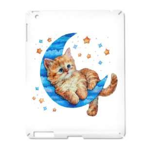  iPad 2 Case White of Moon Kitten with Stars Everything 