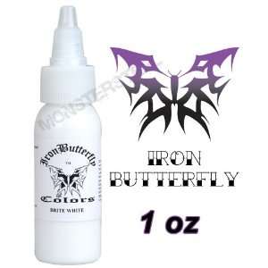  Iron Butterfly Tattoo Ink 1 OZ PURE WHITE Pigment New 