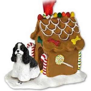  Black and White Cocker Gingerbread House Christmas 