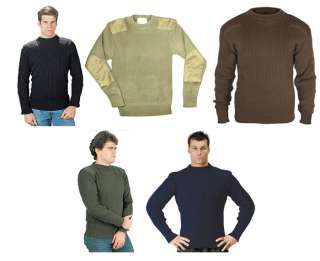Military Acrylic Crew Neck Casual Commando Sweater  