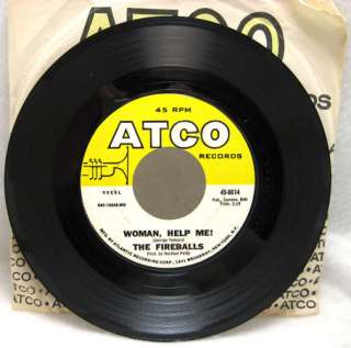   , Help Me Come On, React ATCO 45 RPM Single Vinyl Record 1968  