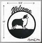 Wirehaired Dachshund Black Metal Welcome Sign NEW, Afghan Hound Black 