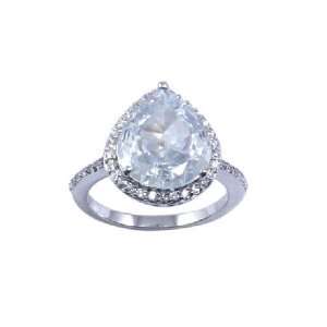  FAT PEAR WHITE CZ RING CHELINE Jewelry
