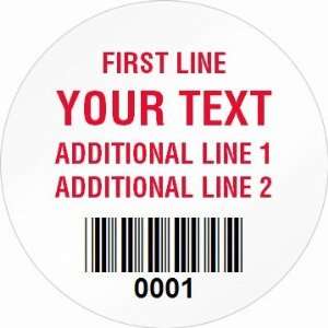   Label With Barcode 1 Circle Tamperproof Checkers