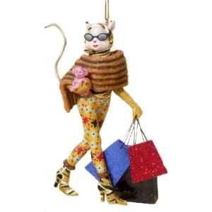  Alley Cats Whimsical Christmas Ornament Kitty Shopping 