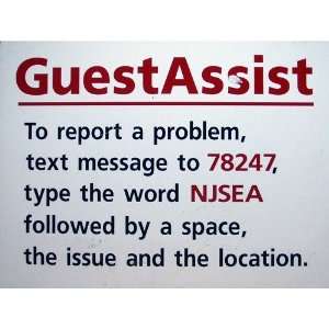 New York Giants Stadium Guest Assist Sign  Sports 