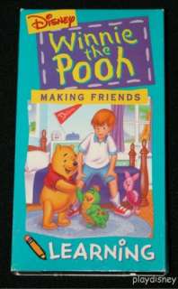 Disney Winnie the Pooh Learning Making Friends VHS 765362457038  