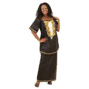  African Brocade Skirt Set  Black 