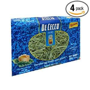 De Cecco Egg Enriched Tagliatelle Spinaci, 8.8 Ounce Boxes (Pack of 4)