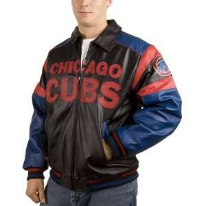 Chicago Cubs Pig Napa Elite Leather Varsity Jacket  Sports 