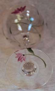 LENOX CRYSTAL FLORAL SPIRIT BALLOON WINE GLASS GOBLET P  