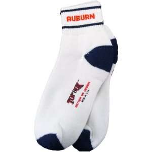  Sox Auburn Tigers White Ladies (571) 9 11 Ankle Knit Socks 