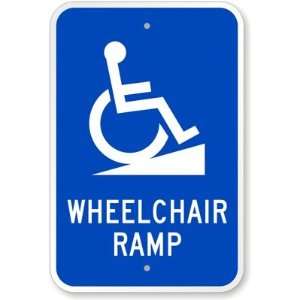  Wheelchair Ramp (with Graphic) Engineer Grade Sign, 18 x 