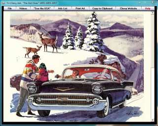 Tri Chevy Ads & Videos CD ROM 1955 1956 1957 chevrolet  