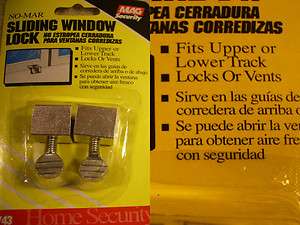   Sliding Window Sash Latch Lock Security Thumbscrew Locks ONE PAIR