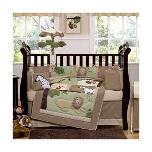 Jungle Adventure 9 Piece Crib Set   Neutral Baby Bedding