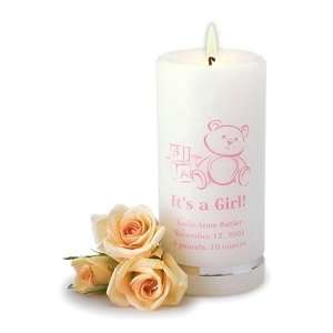   Announcement Personalized Candle   Its a Girl