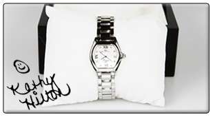 Kathy Hilton donated a beautiful watch by Oceanaut. It comes in a box 