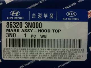 Hyundai EQUUS] Hood Ornament Wing Emblem / Bracket 1Set  