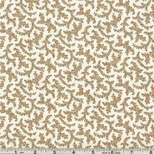  45 Wide Chelsea Manor Leaf Sprigs Cream Fabric By The 