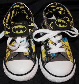 Converse Boys All Star Shoes Toddler size 8 Batman Chuck Taylor High 