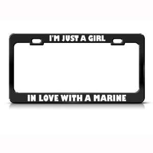  I Just A Girl In Love With Marine Metal Military license 