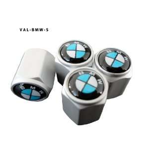 AGT Aluminum Silver Valve Caps Tire Cap Stem for BMW Wheels (Pack of 4 