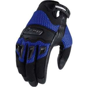  Icon Twenty Niner 29er Motorcycle Glove Blue / Large 