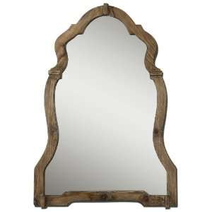  Uttermost 42.5 Agustin Mirror Light Walnut Stained Wood 