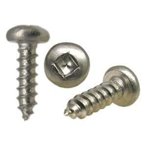   Pan Head Square Drive Stainless Steel Tapping Screws   Box Of 100