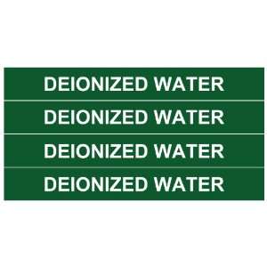  DEIONIZED WATER____Water Pipe Tubing Labels 