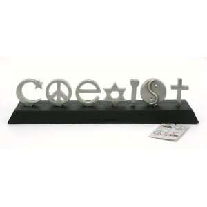  Coexist Symbolic Tolerance Table Sculpture