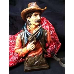 Cowboy Bust Statue