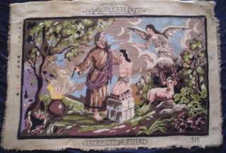 completed needlepoint BIBLE scene .Sacrifice of Isaac  
