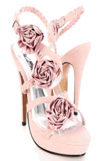 Wild Rose Prom Dress Flower Strappy Sandal Mauve Foxy31  