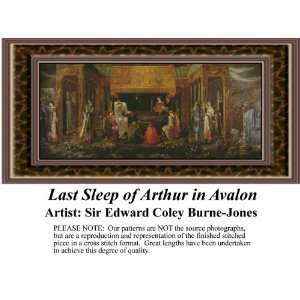  Last Sleep of Arthur in Avalon, Cross Stitch Pattern PDF 