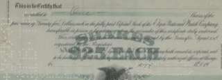 Antique ELGIN WATCH CO. $25.00 Stock Certificate /  