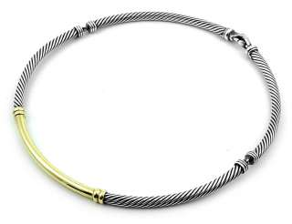 David Yurman 14k Gold Sterling Silver 925 Rope Cable Necklace 925 