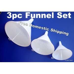  Funnels Set of 3 Plastic Various Size Funnels (1 Pack 